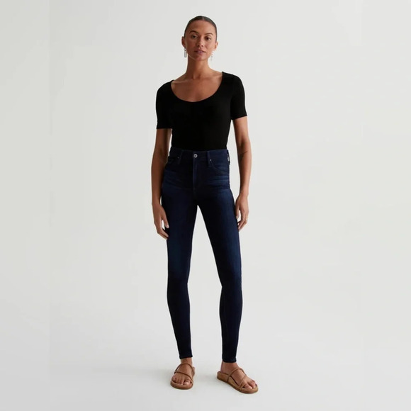 AG Adriano Goldschmied Farrah High Rise Skinny Dark Wash Size 29 - Picture 1 of 14